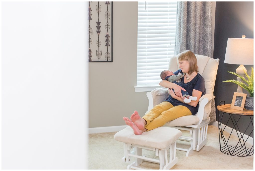 Nursery, lifestyle newborn session, Samantha Ludlow Photography, Syracuse photographer, Syracuse newborn photographer.