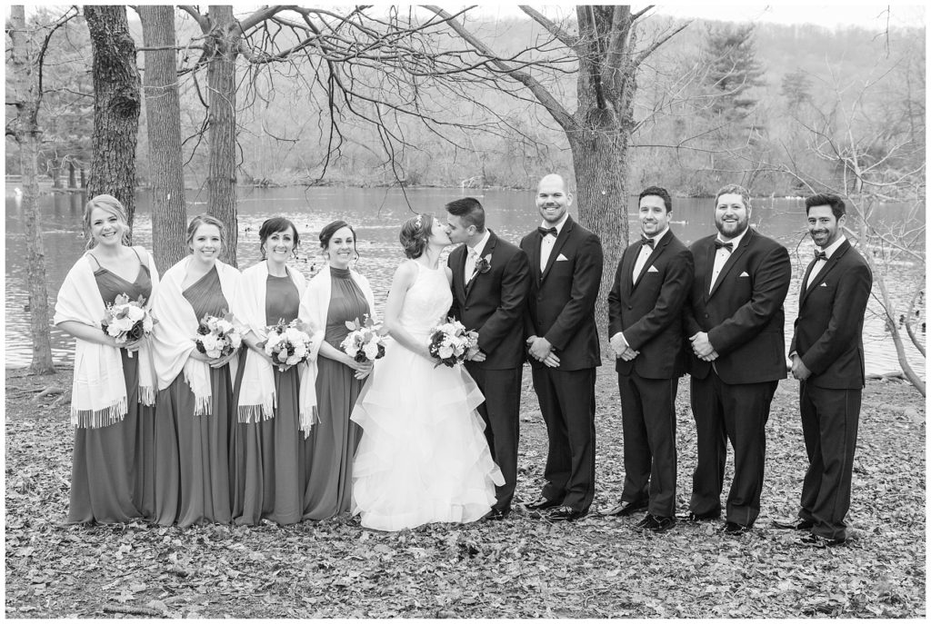 bridal party, winter wedding at Orchard Vali, Samantha Ludlow Photography, Syracuse wedding photographer