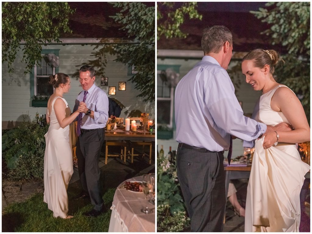 father-daughter dance, garden wedding, Samantha Ludlow Photography, Syracuse wedding photographer