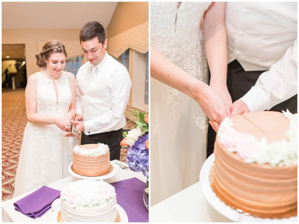 cake cutting, fall wedding at Brooklea Golf Club, Samantha Ludlow Photography, Syracuse photographer, Syracuse wedding photographer, Rochester wedding photographer