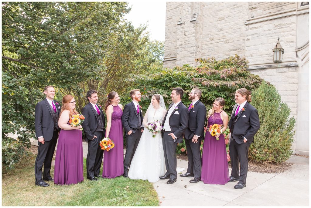bridal party, fall wedding at Brooklea Golf Club, Samantha Ludlow Photography, Syracuse photographer, Syracuse wedding photographer, Rochester wedding photographer
