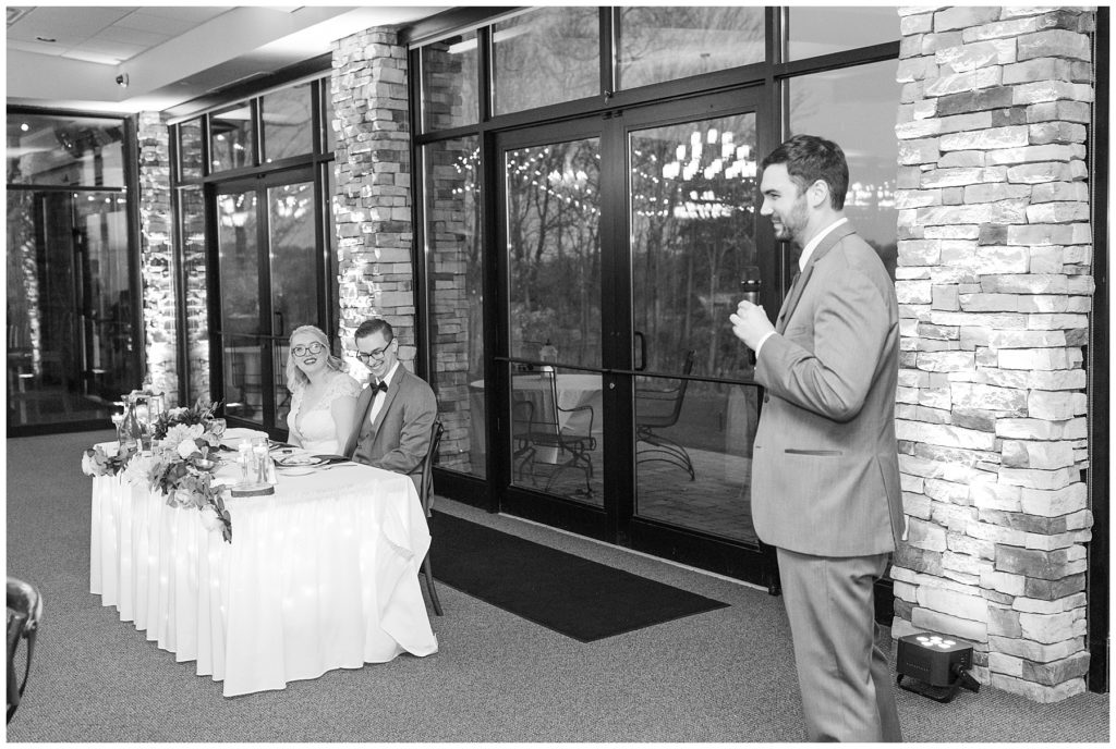 toasts, fall wedding at Ravenwood Golf Club, Samantha Ludlow Photography, Syracuse wedding photographer