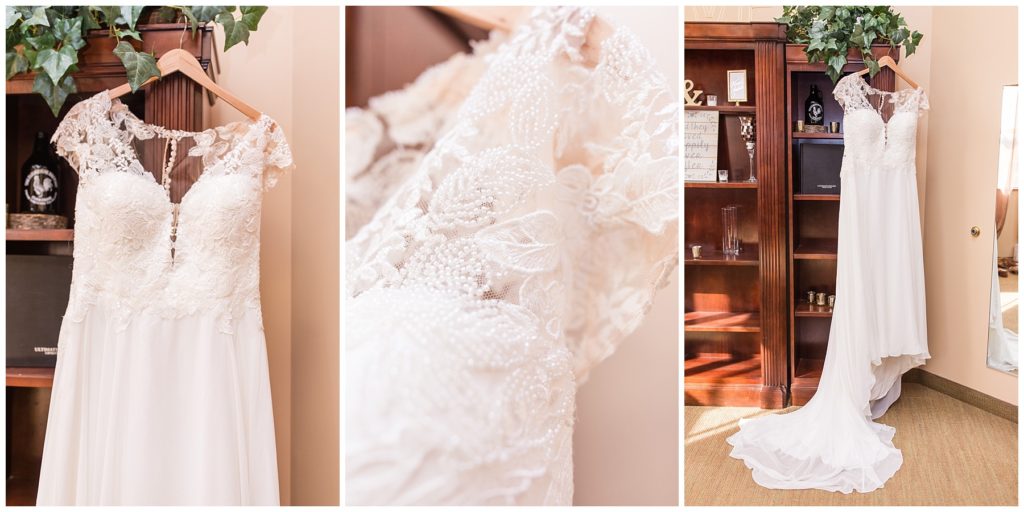 Bride's gown, fall wedding at Ravenwood Golf Club, Samantha Ludlow Photography, Syracuse wedding photographer